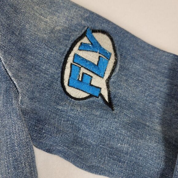 Cat & Jack Boy's "Be A Hero"  Blue Denim Patch Jacket Size Medium 8/10 - Picture 7 of 11